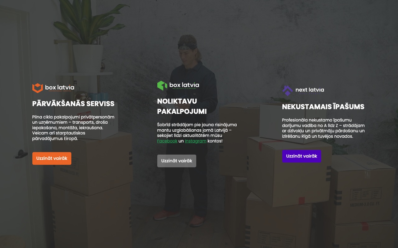 Box Latvia mājaslapa - ROIS izstrāde