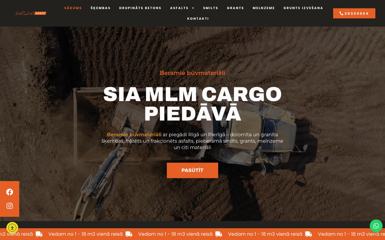 MLM Cargo mājaslapa - ROIS izstrāde