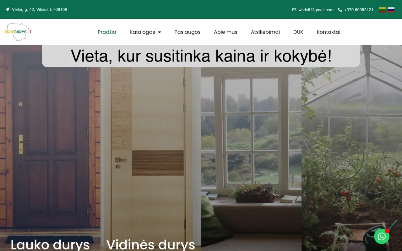 Profdurys mājaslapa - ROIS izstrāde