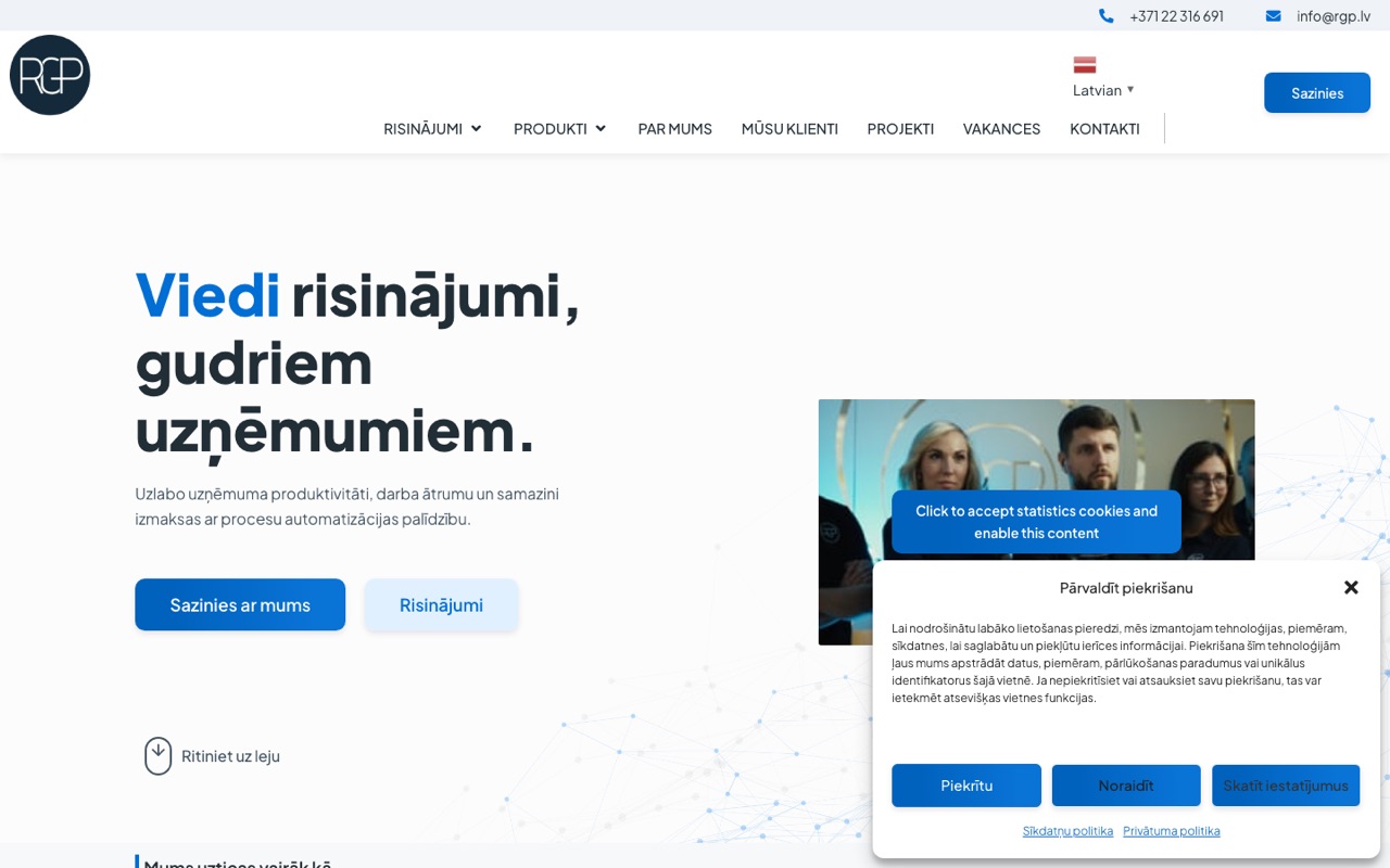 RGP mājaslapa - ROIS izstrāde