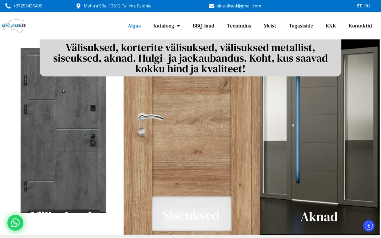 Sinuuksed mājaslapa - ROIS izstrāde