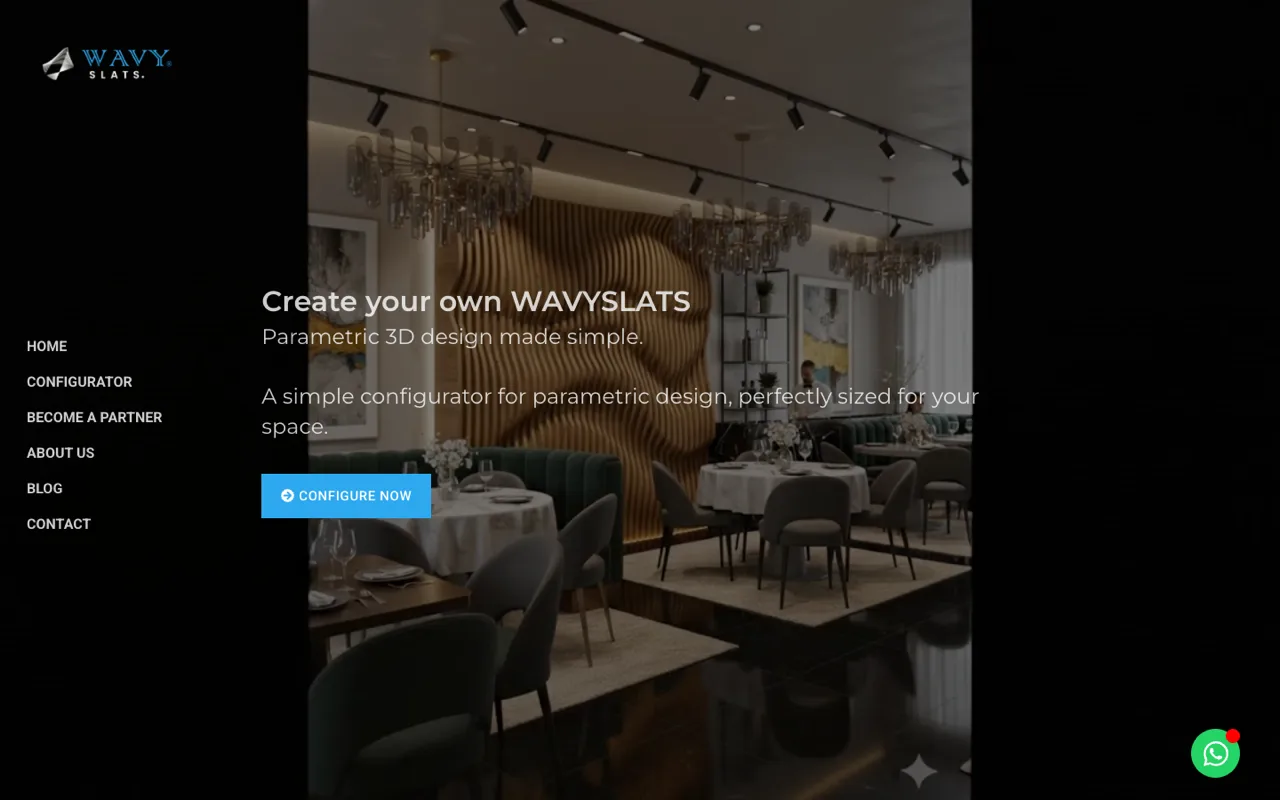 WavySlats mājaslapa - ROIS izstrāde